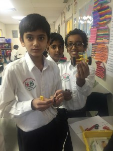 Ameer, Shayaan, and Abdullah completed building "Wheel and Axle" simple machine.